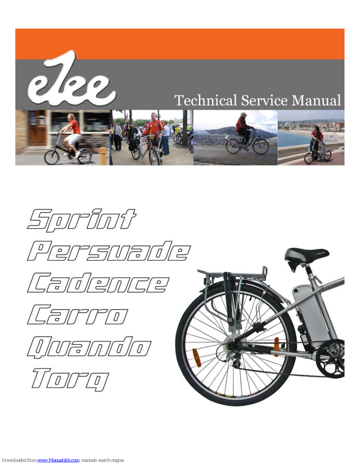 ezee Sprint, Cadence, Carro, Quando, Torg Technical & Service Manual