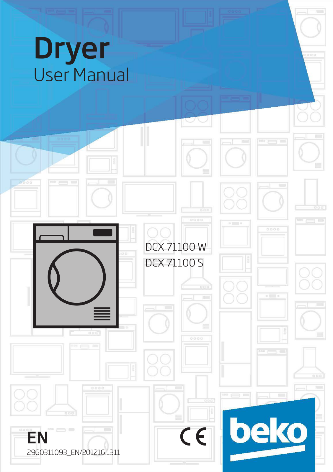 Beko DCX 71100 W, DCX 71100 S User manual