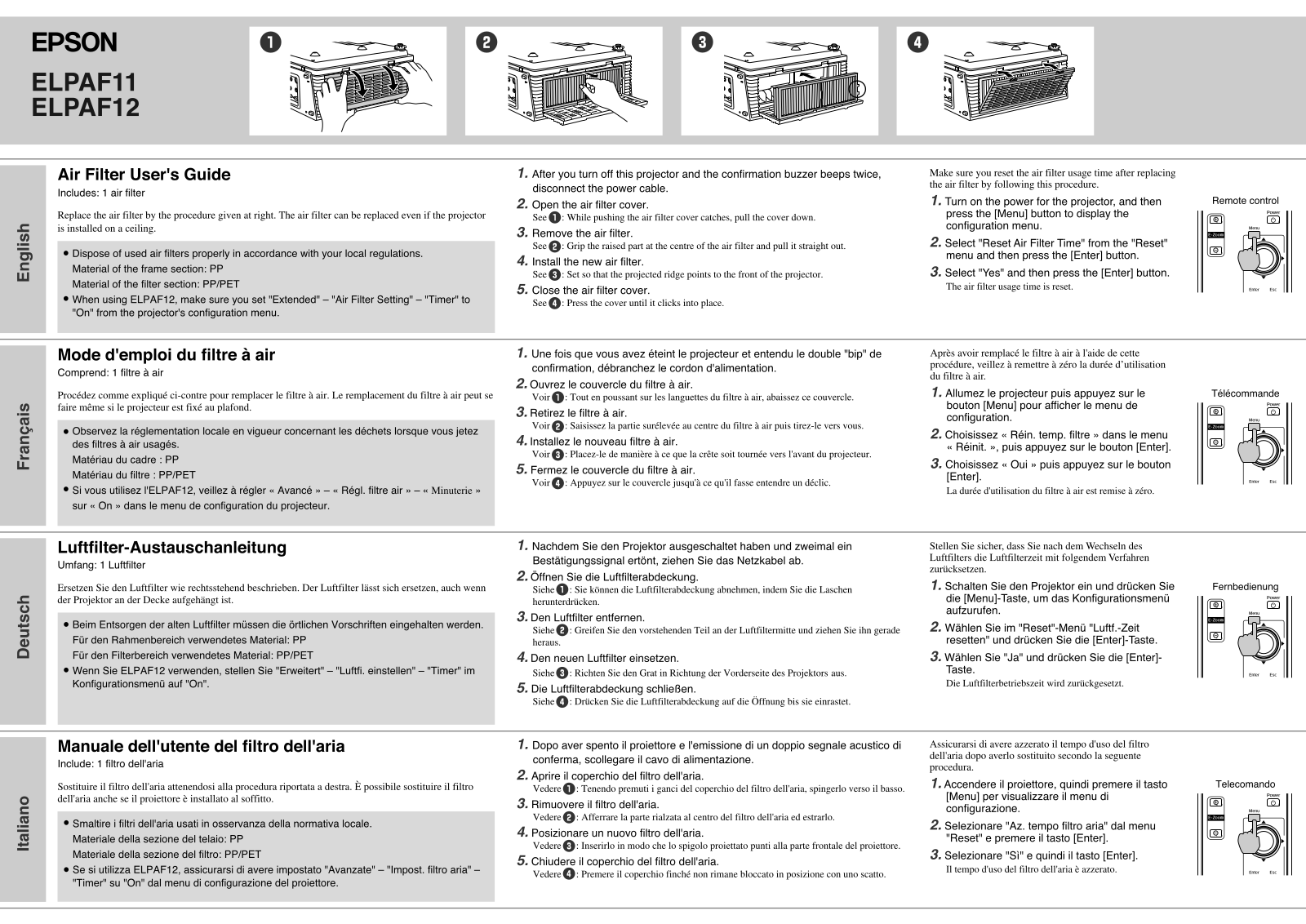 Epson EMP-6010, EMP-6110 User notes