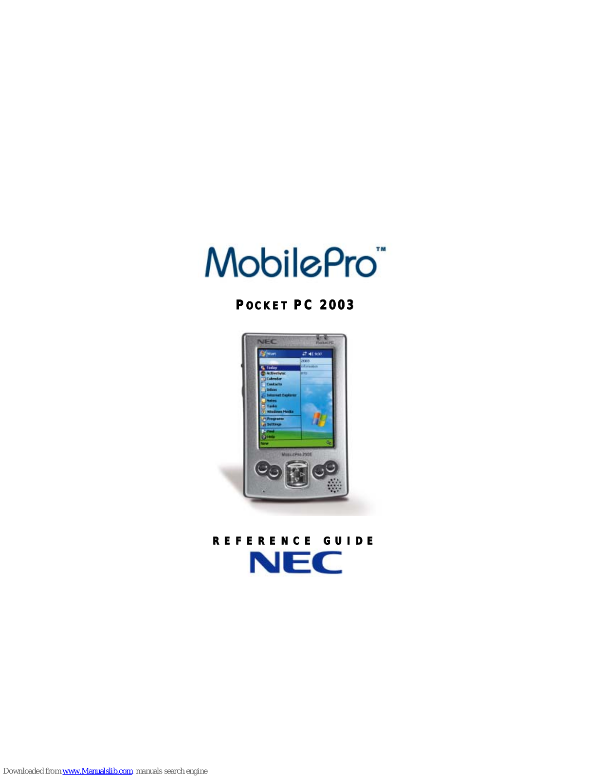 NEC MobilePro 250e Reference Manual - ManualMachine.com
