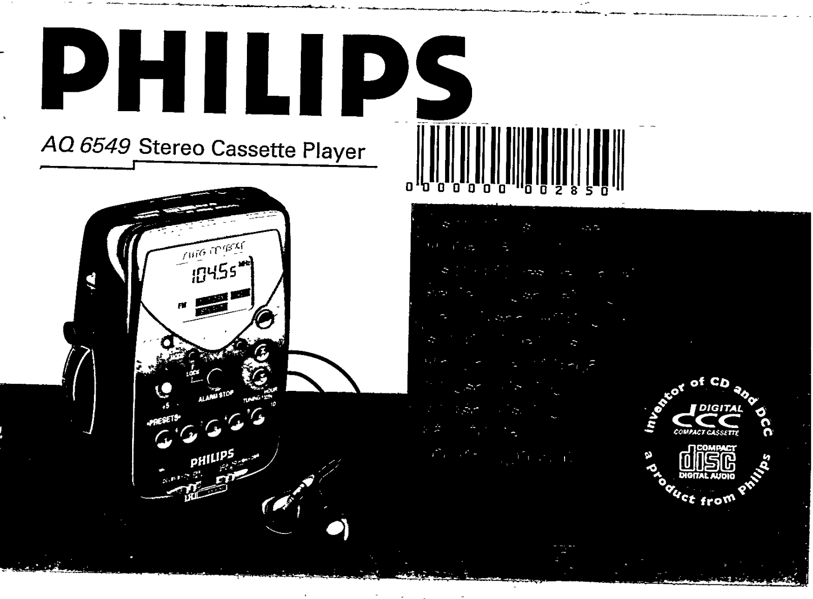 Philips AQ 6549-00 User Manual