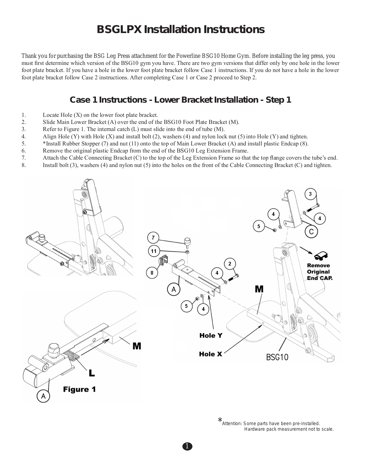 Body Solid BSGLPX User Manual