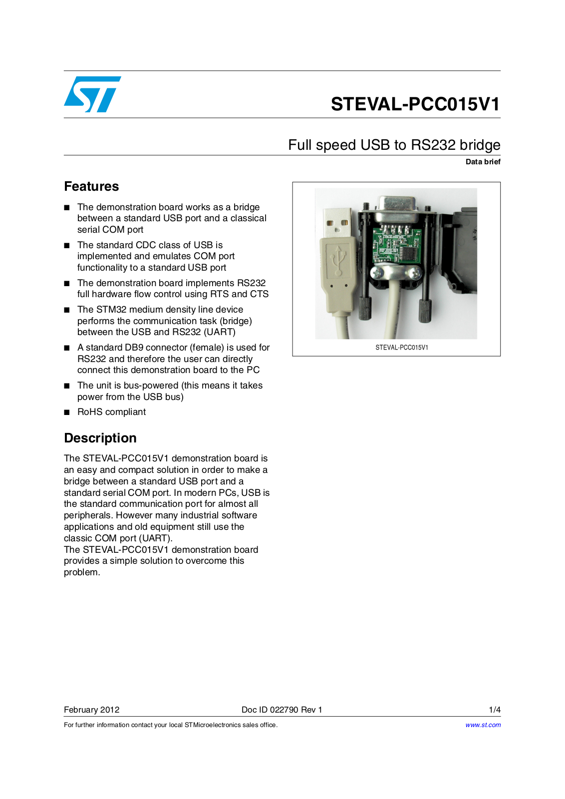 ST PCC015V1 User Manual