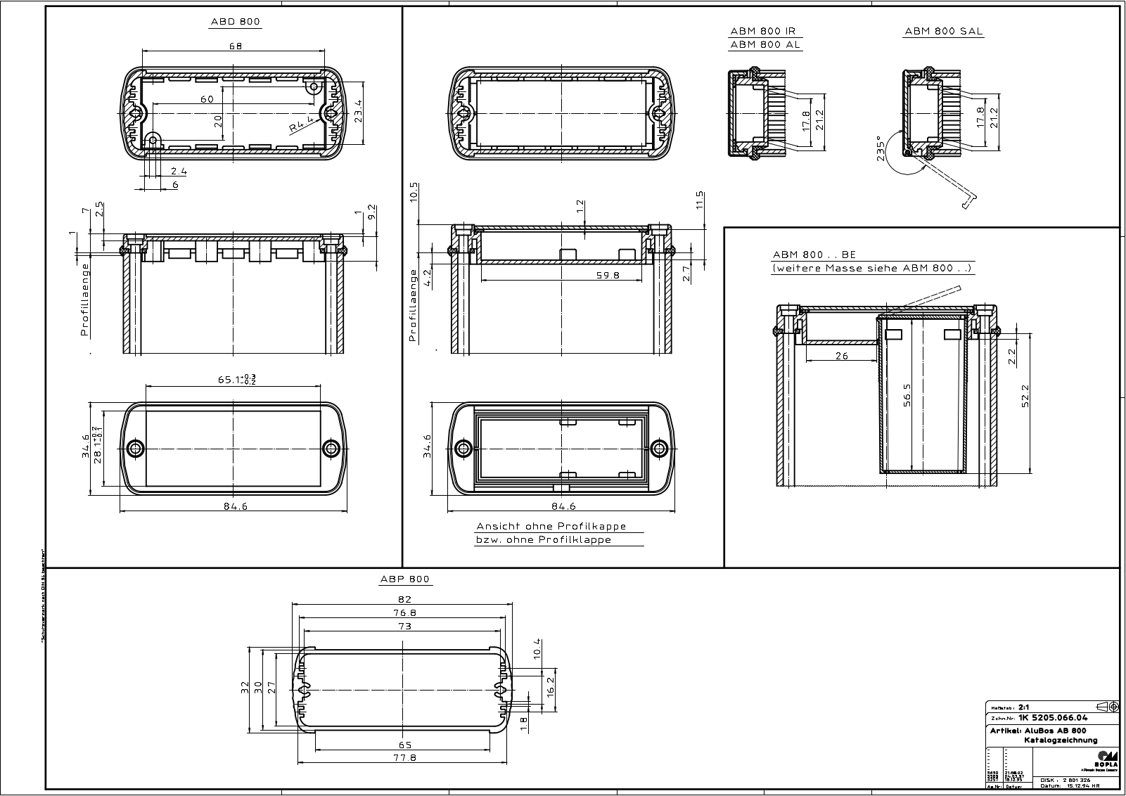 BOPLA ABD 800, ABM 800 AL-BE Datasheet - ManualMachine.com