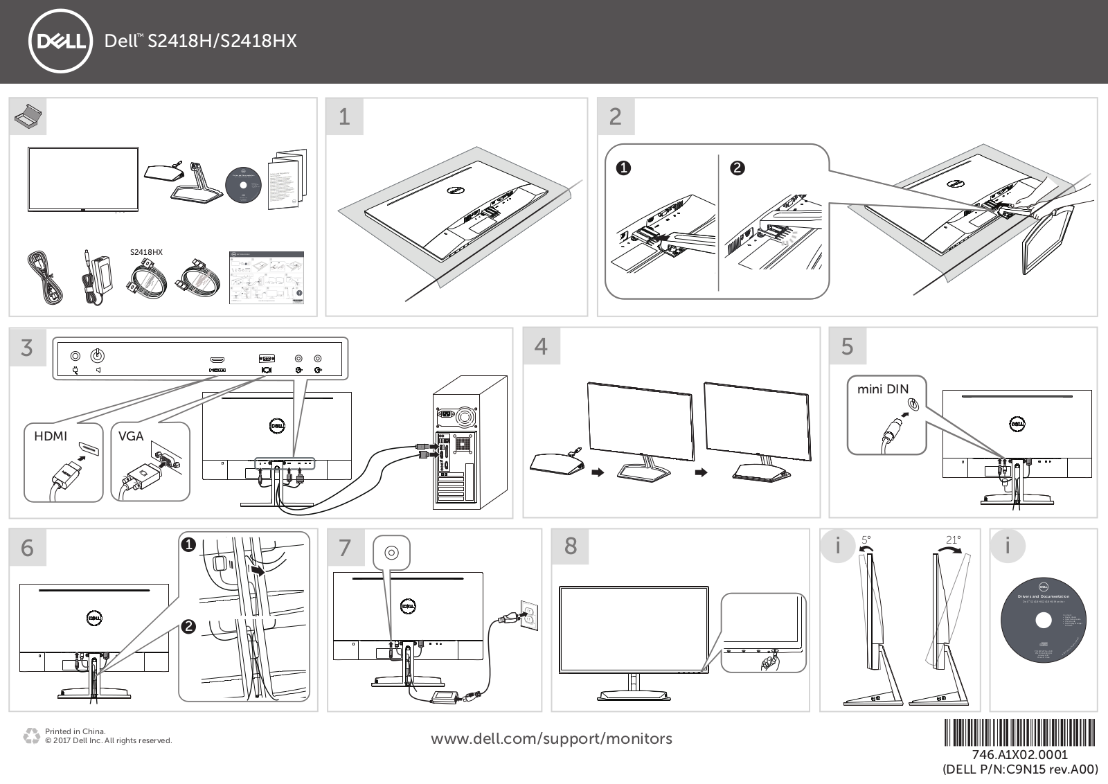 Dell S2418HX, S2418H User Manual