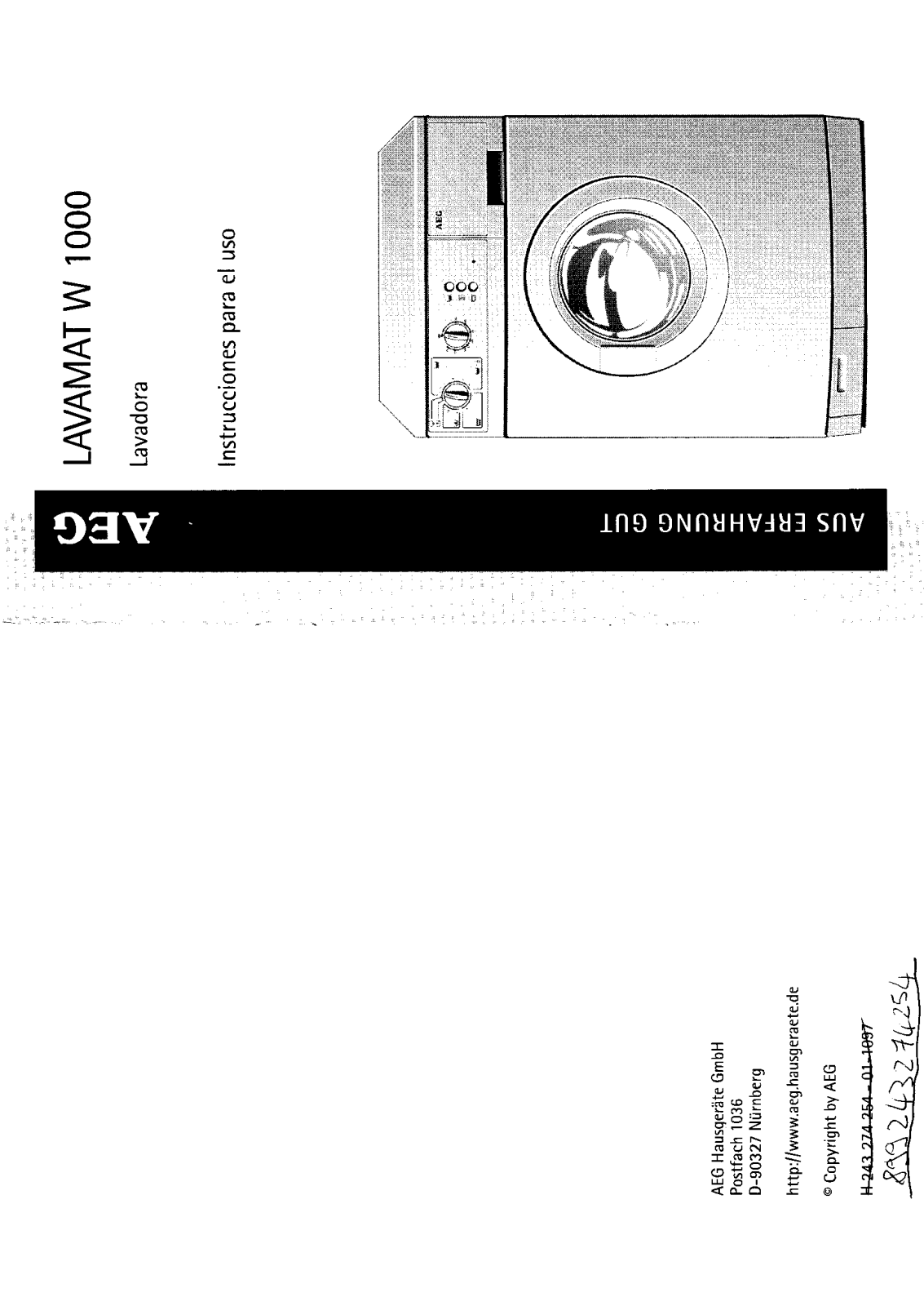 AEG LAVAMAT W 1000 User Manual