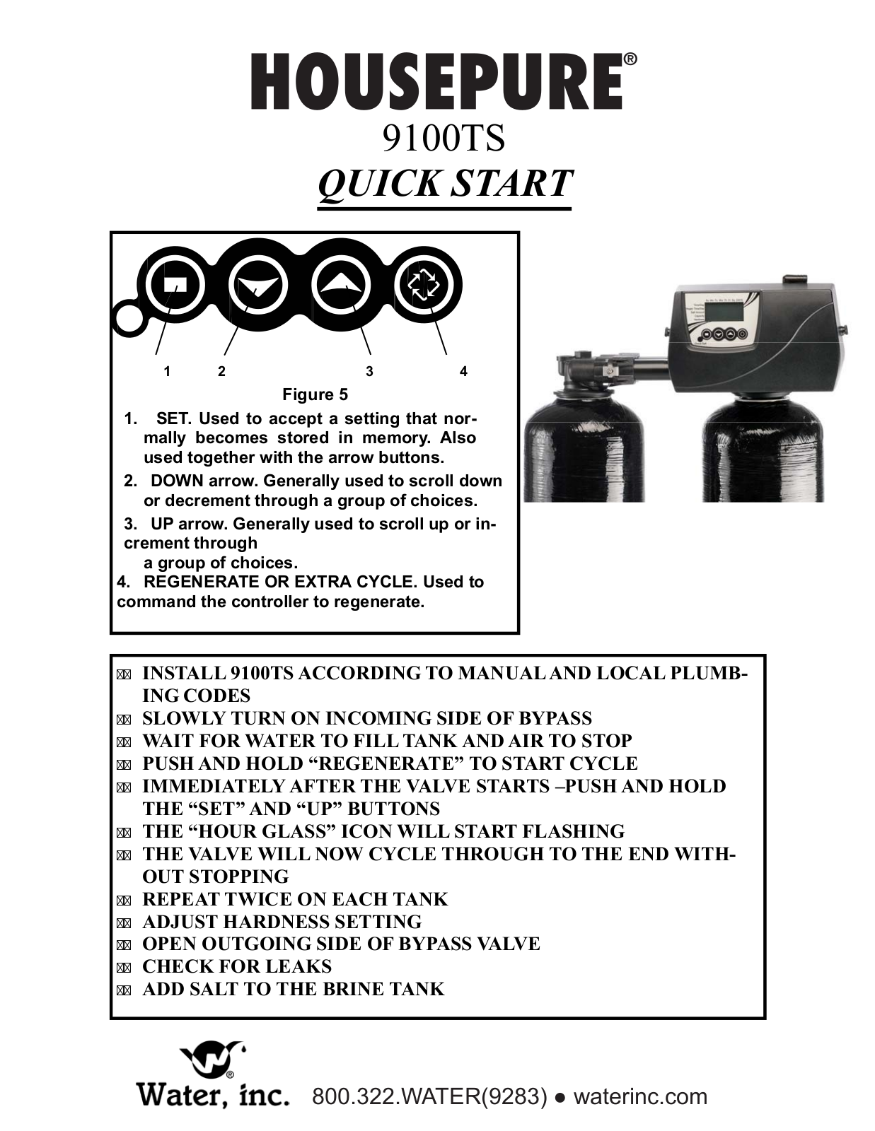 Water Inc HP - 9100TS User Manual