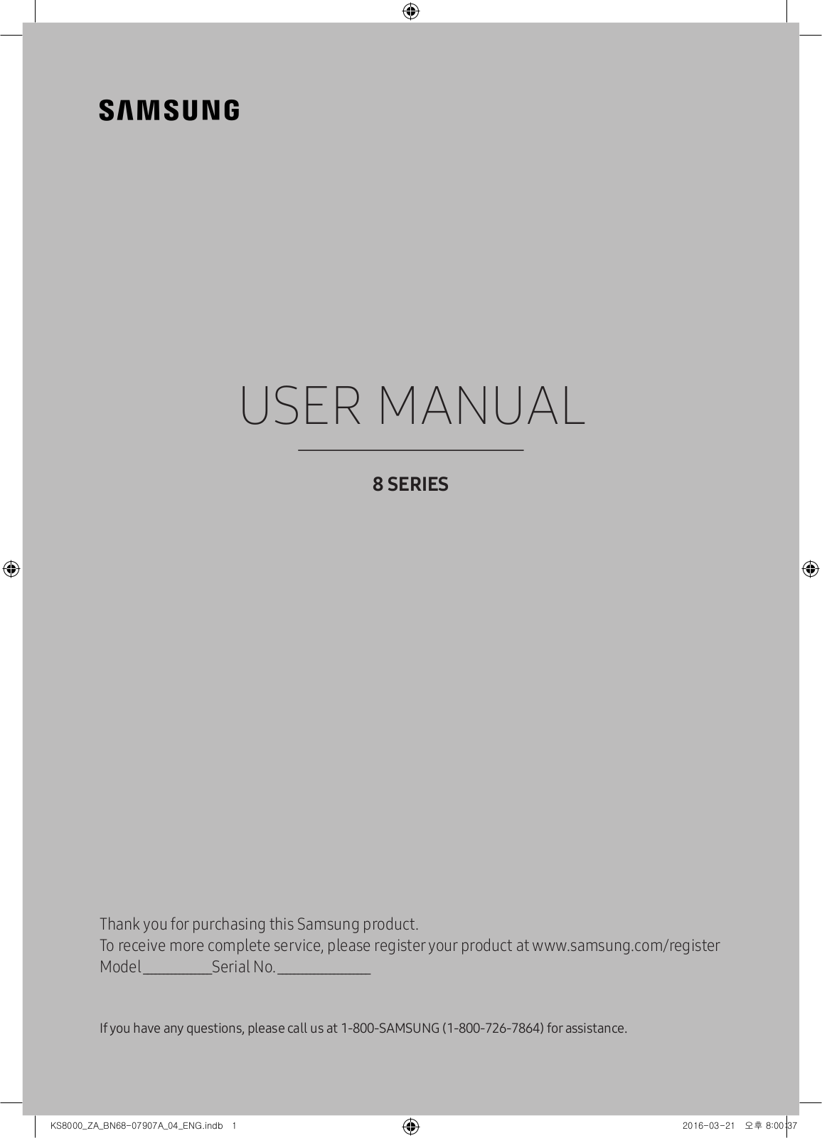 Samsung UN60KS800DFXZA Quick Guide