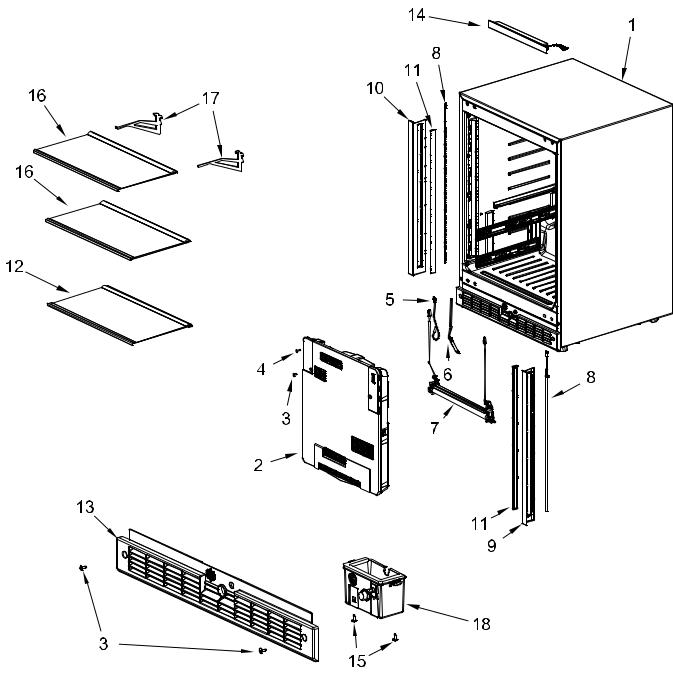 Jenn-Air JUGFL242HX, JUGFR242HX Parts List