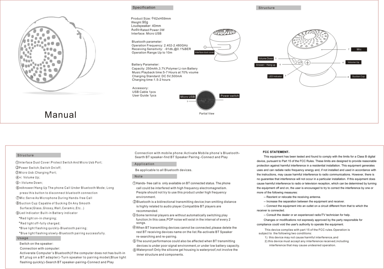 Kai Xin Cheng KS BS003 User Manual