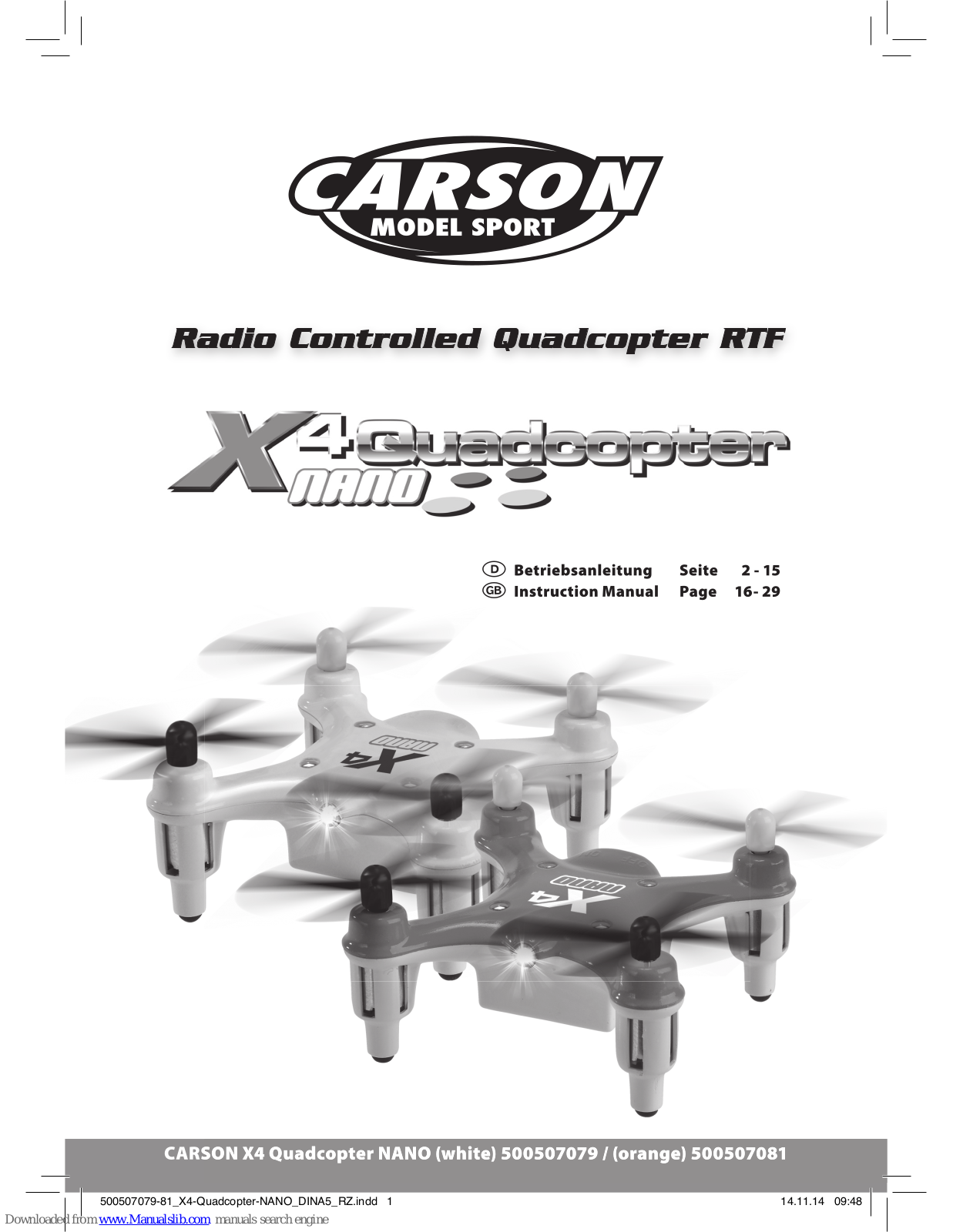 Carson X4 NANO Instruction Manual - ManualMachine.com