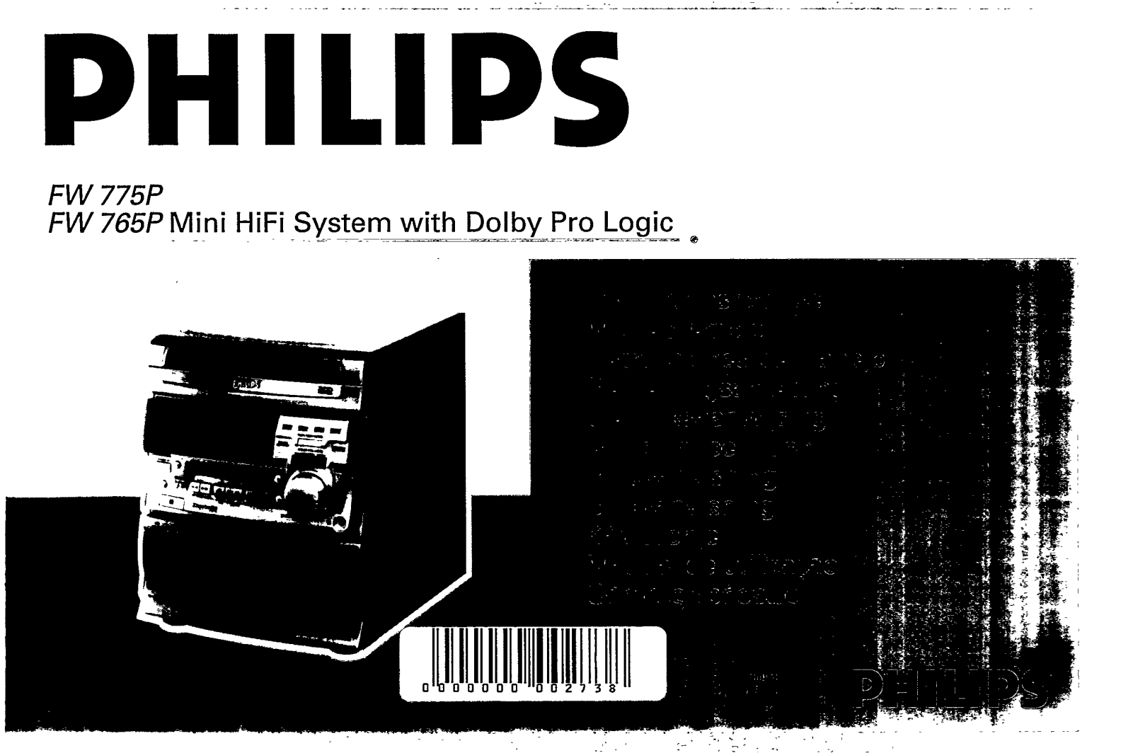 Philips FW775P/37, FW775P/22, FW765P/22 User Manual