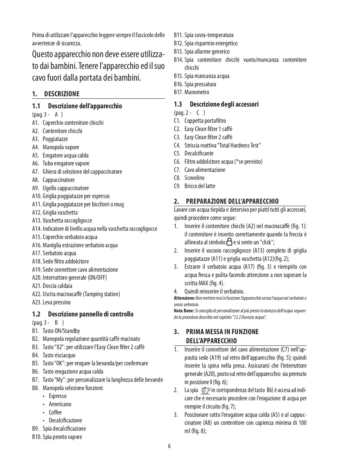 Delonghi EC9335M, EC9335.BK, EC9335.R Instruction manuals