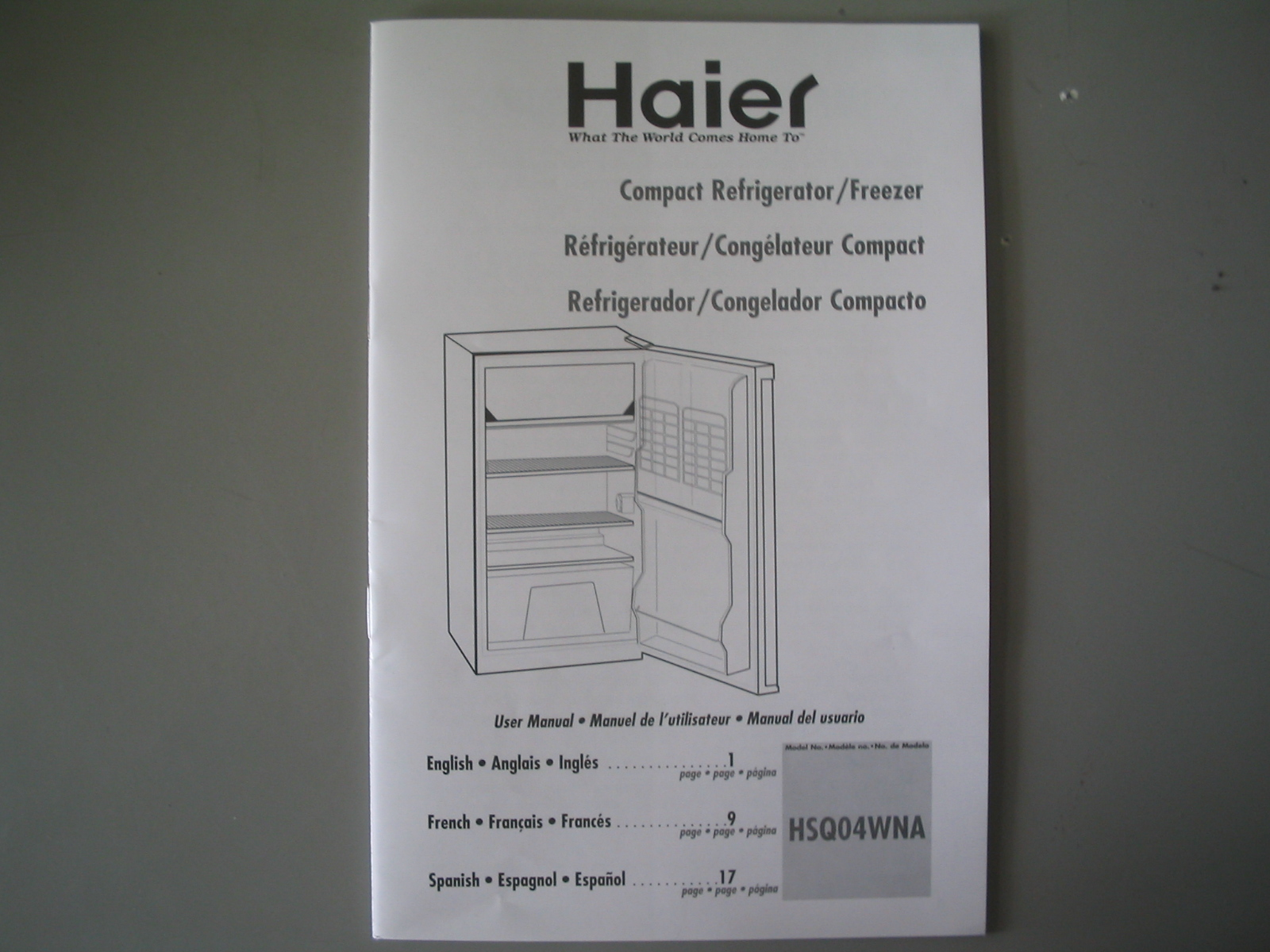 Haier HSQ04WNASS User Manual