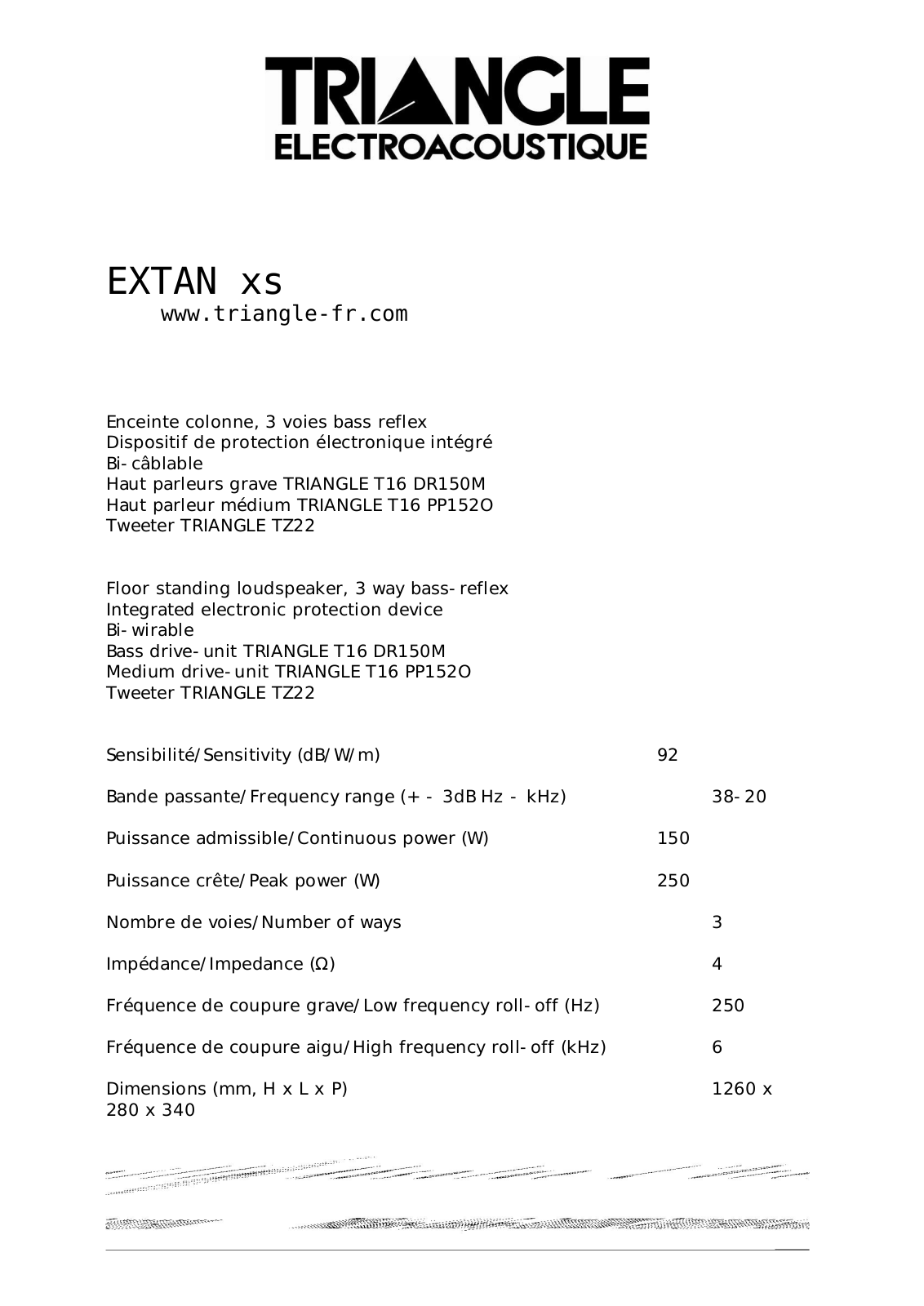 Triangle Extan XS Brochure