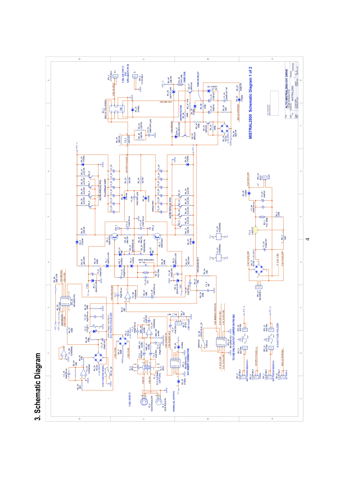 Alto Mistral 2500-CH1, Mistral-2500 Schematic