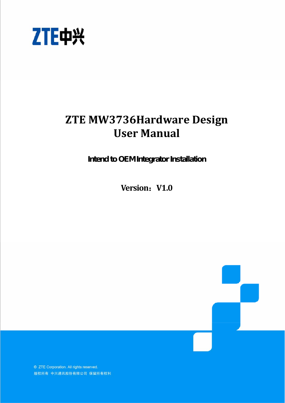 ZTE MW3736 User Manual