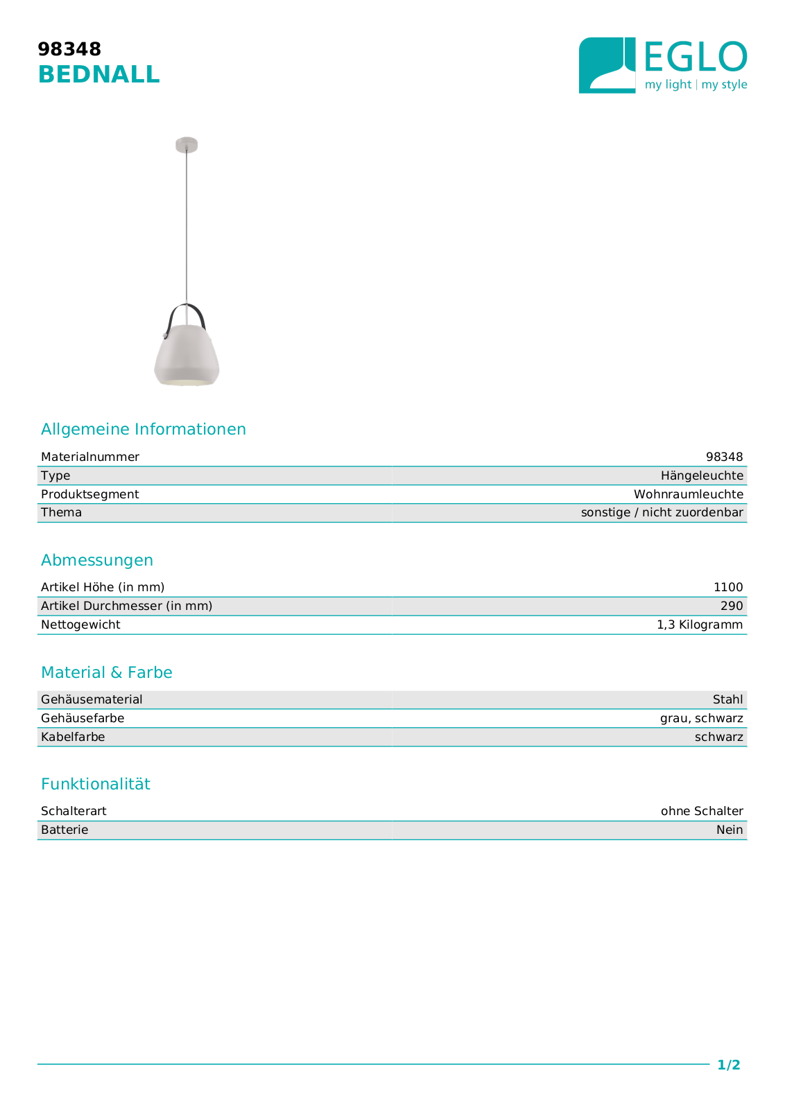 Eglo 98348 Service Manual