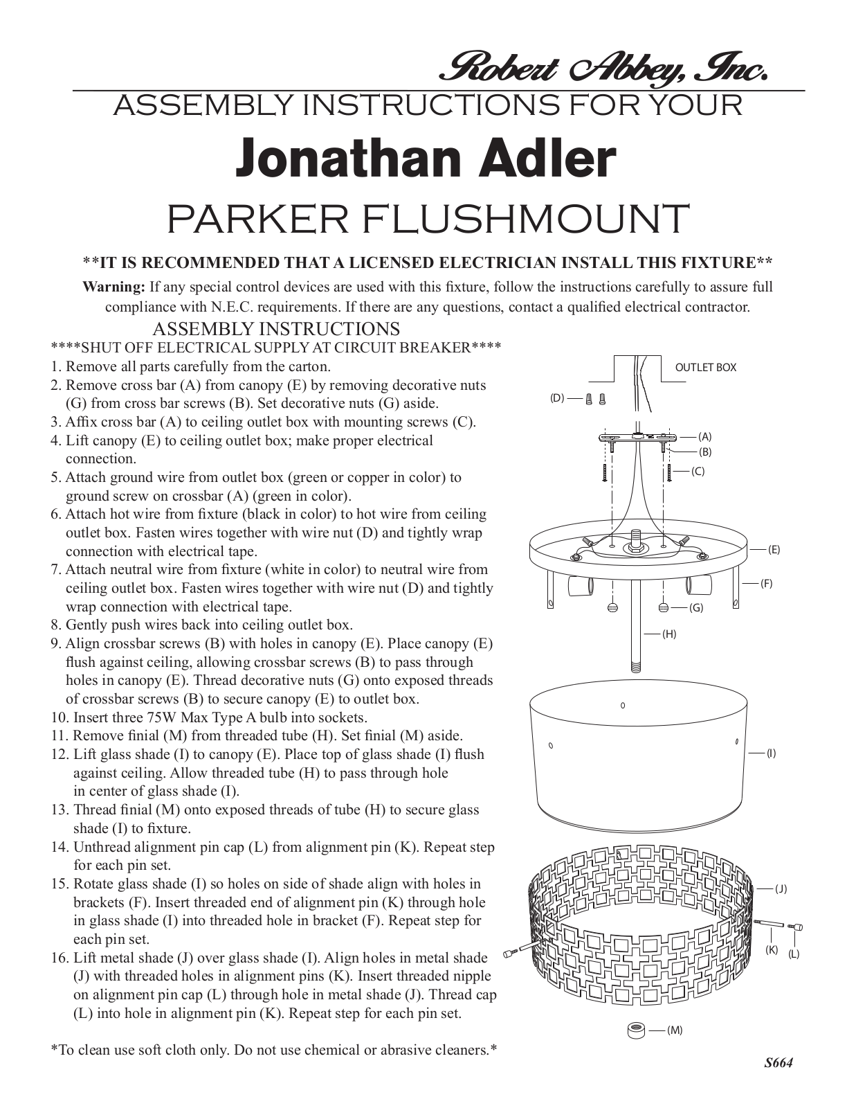Jonathan Adler RAB2239 Installation & Assembly - ManualMachine.com