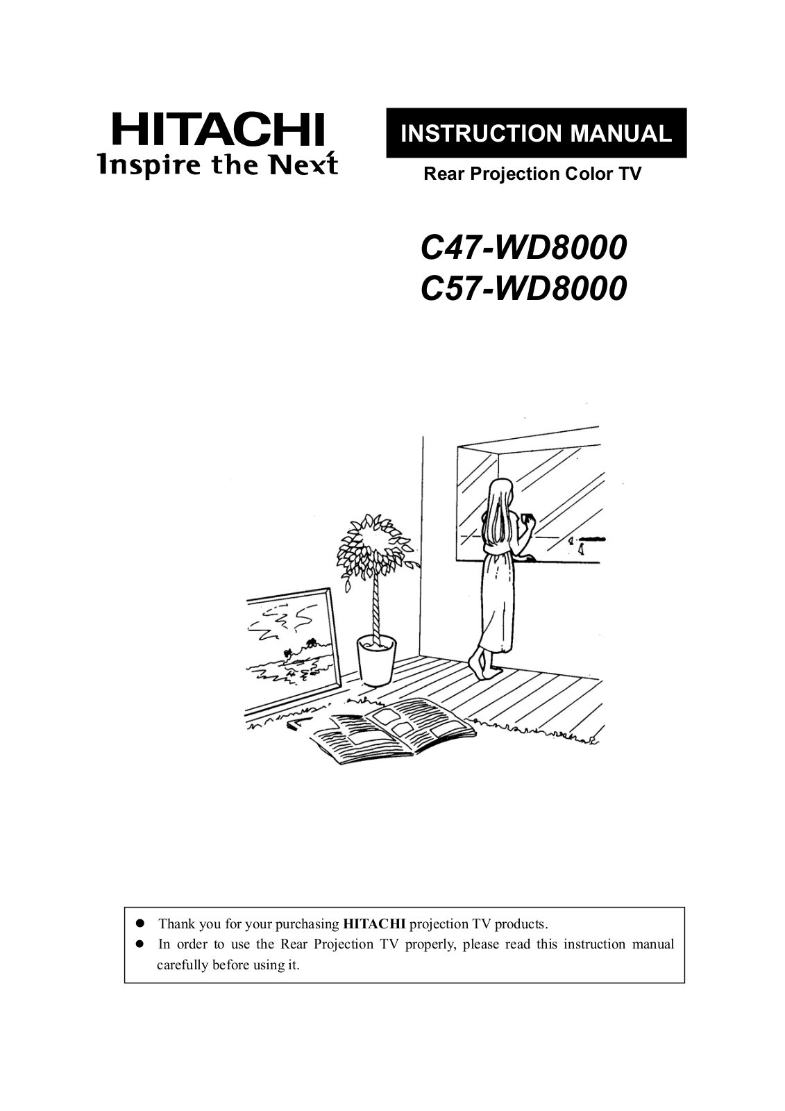 Hitachi C57-WD8000, C47-WD8000 User Manual