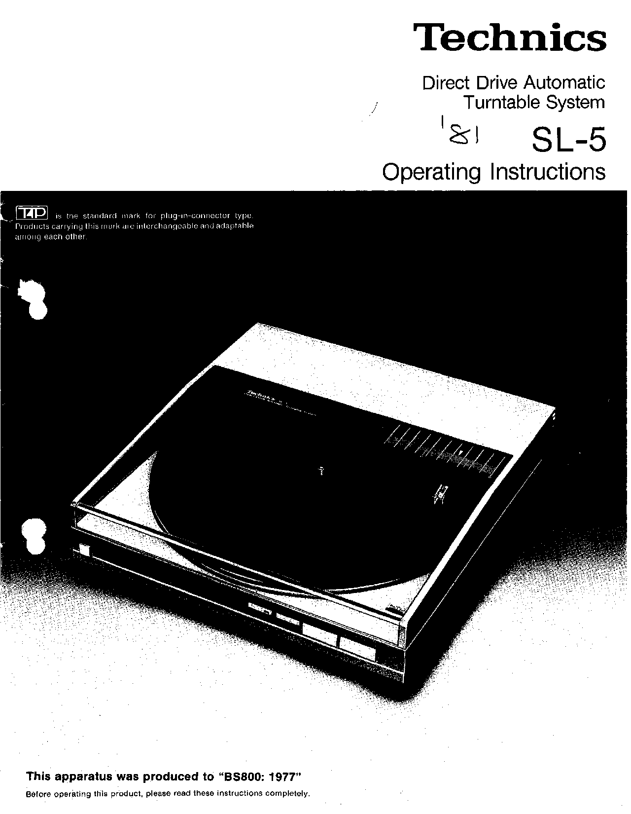 Panasonic SL-5 User Manual