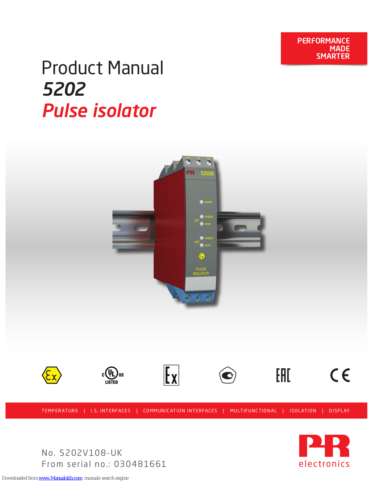 PR electronics 5202 Product Manual