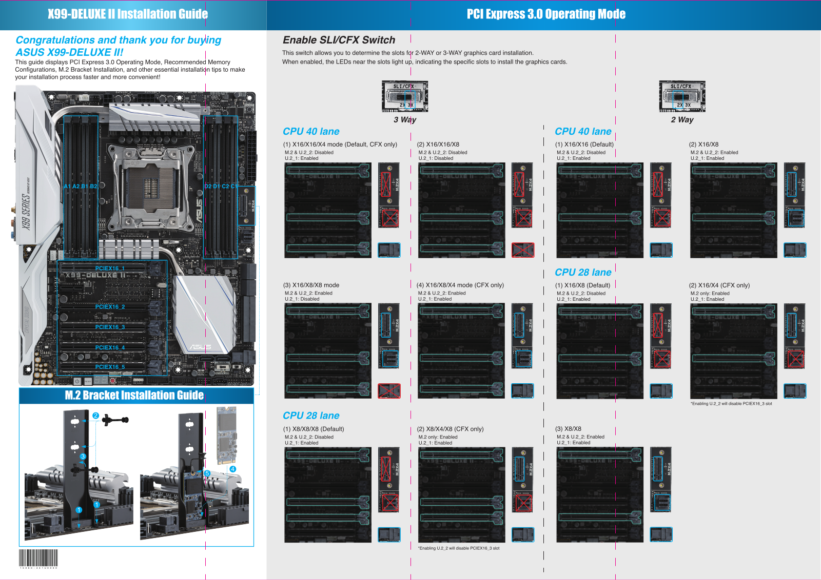 Asus X99-DELUXE II Installation Guide