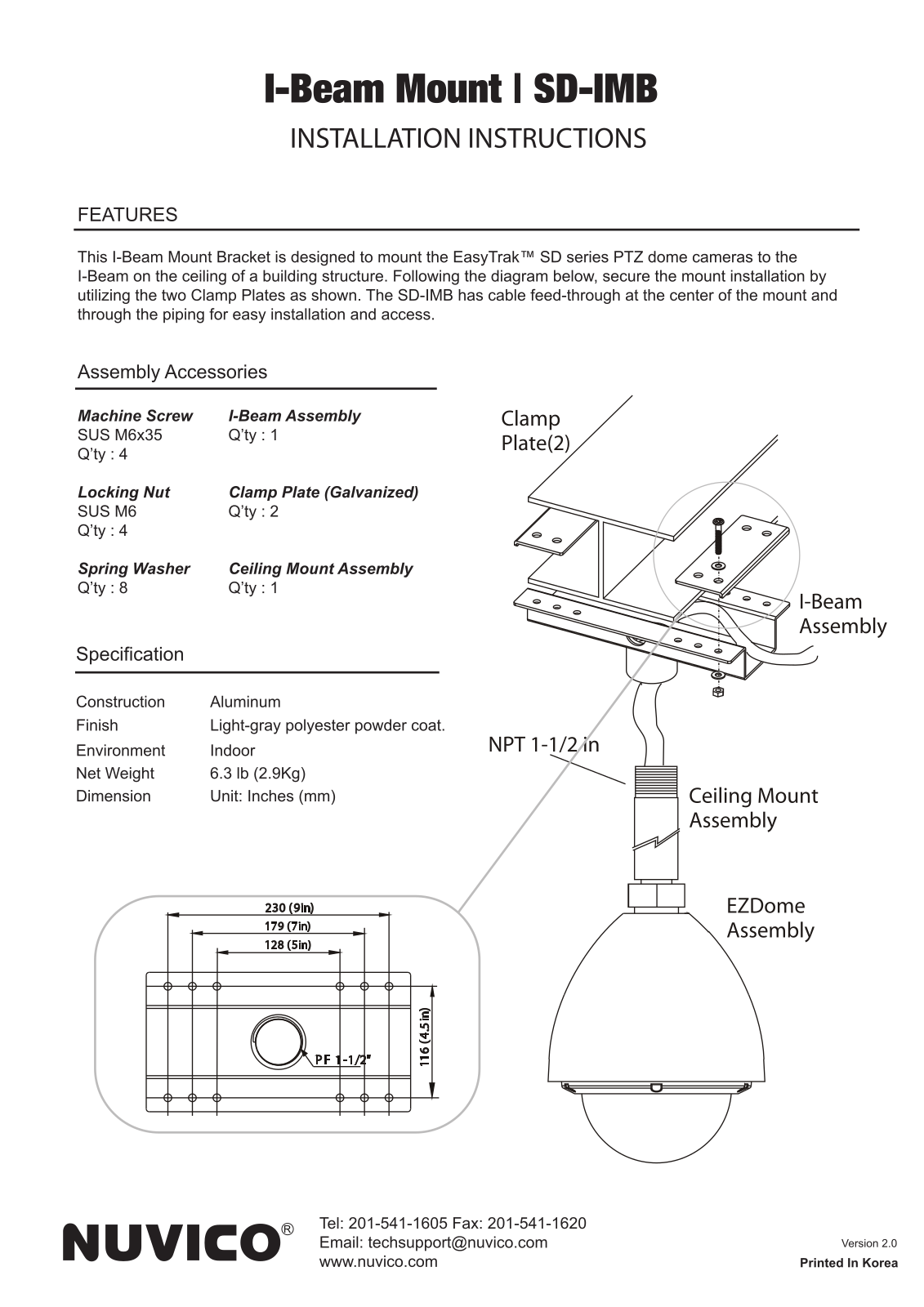 Nuvico SD-IMB Specsheet