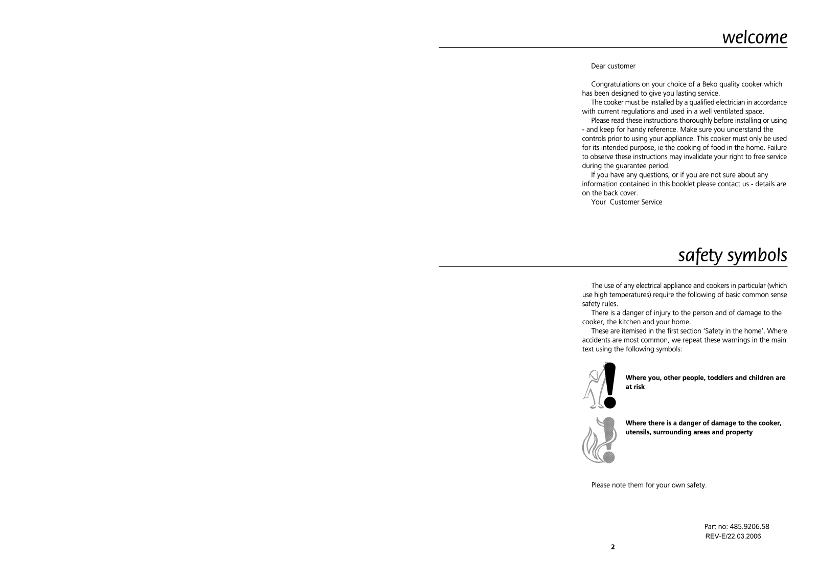 Beko D532 User Manual