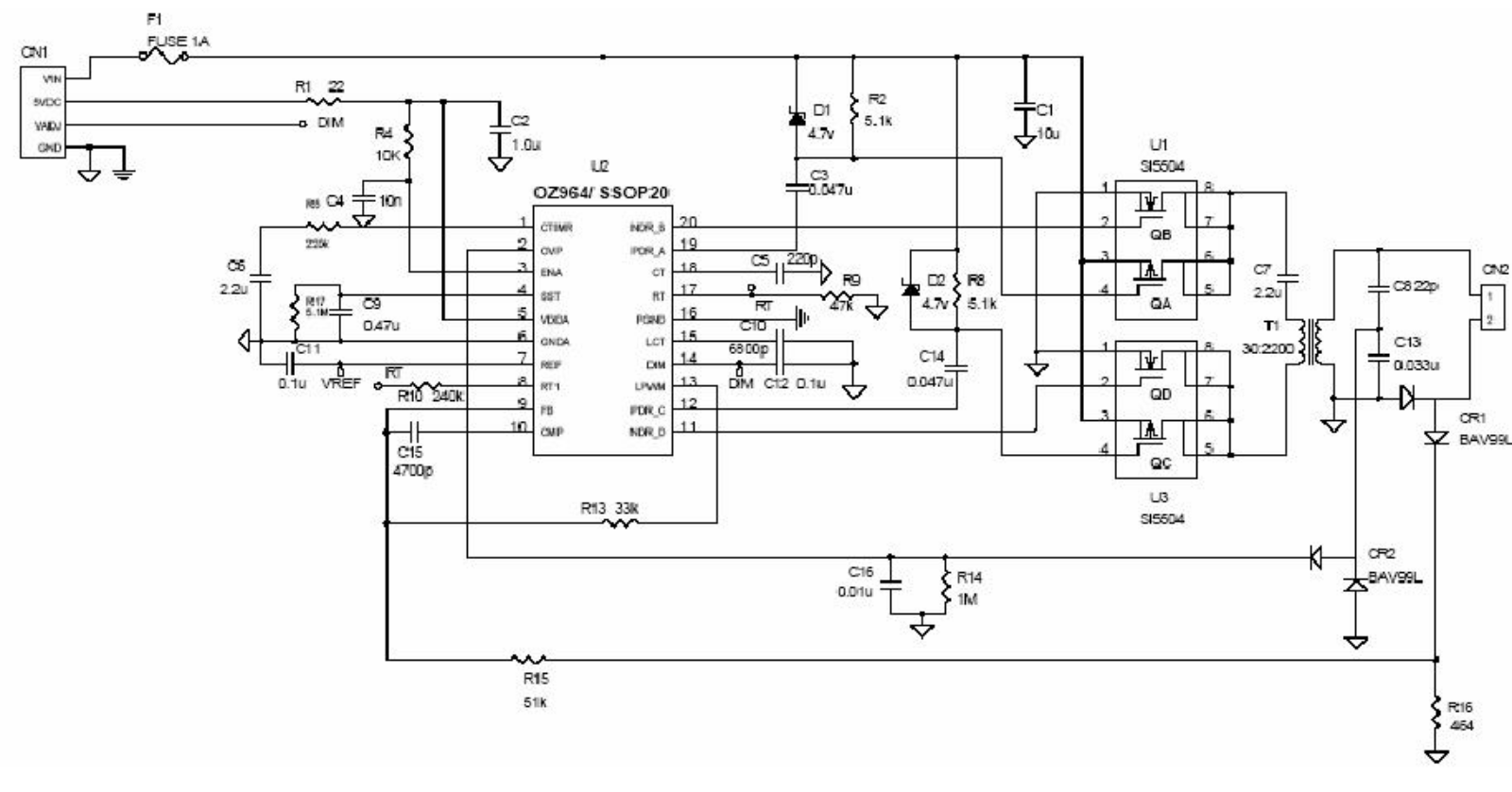 Inverter LCD OZ 964 Schematic - ManualMachine.com