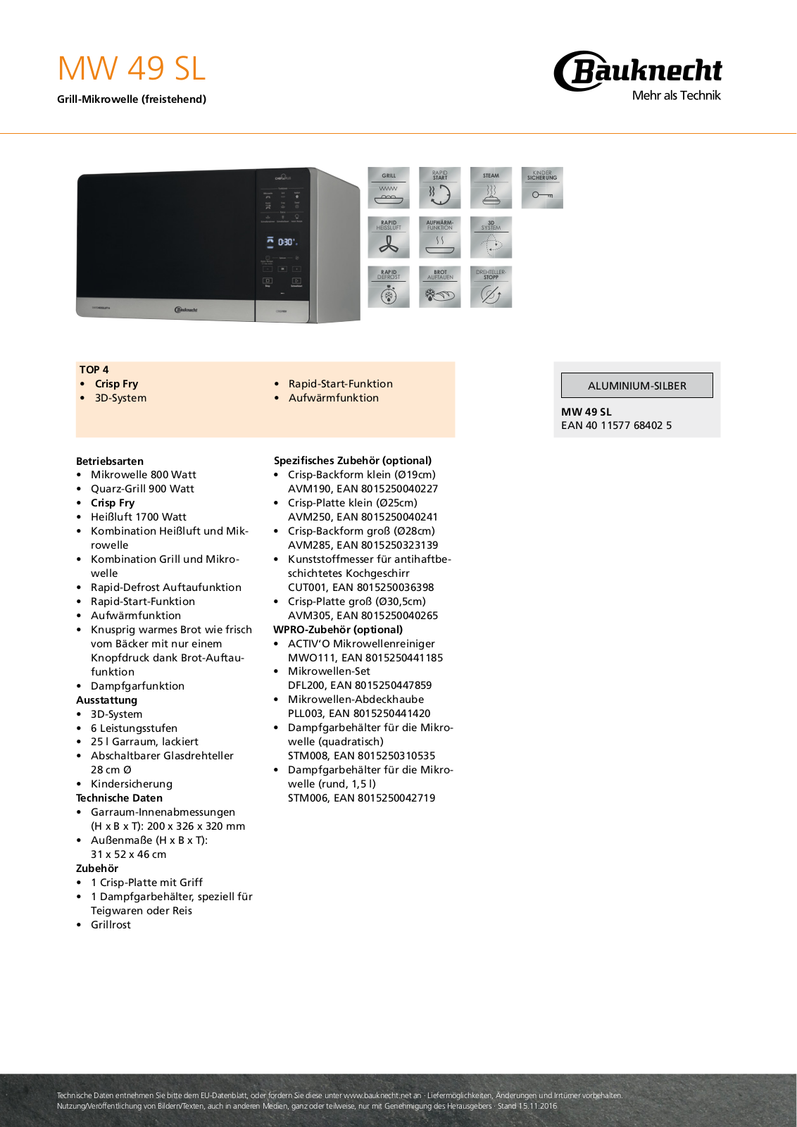 Bauknecht MW 49 SL User Manual