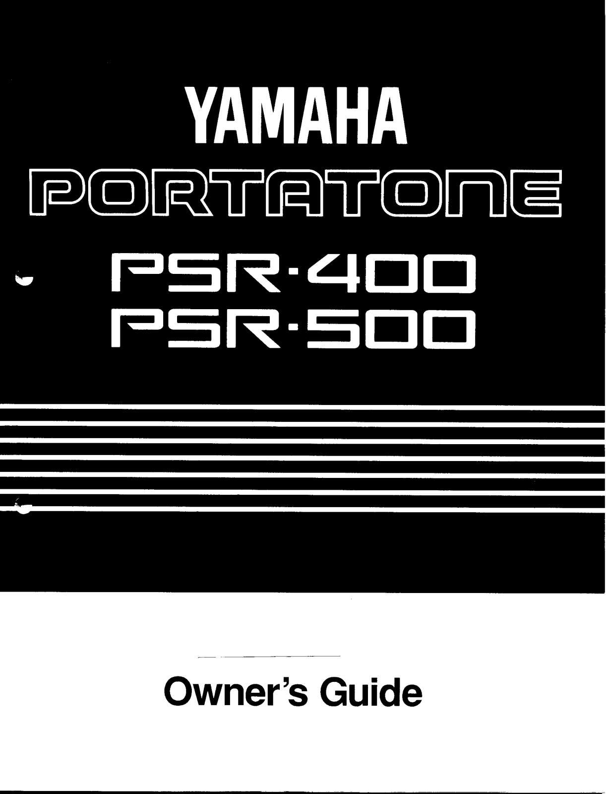 Yamaha PSR-500E, PSR-500 User Manual