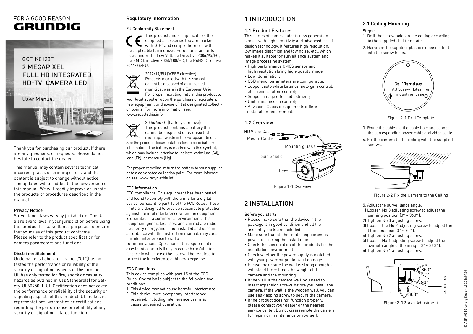 Grundig GCT-K0123T User Guide