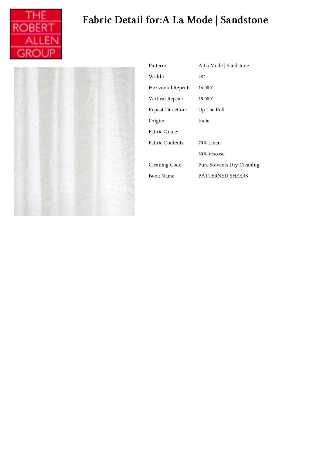 Robert Allen RALF1293 Specifications - ManualMachine.com