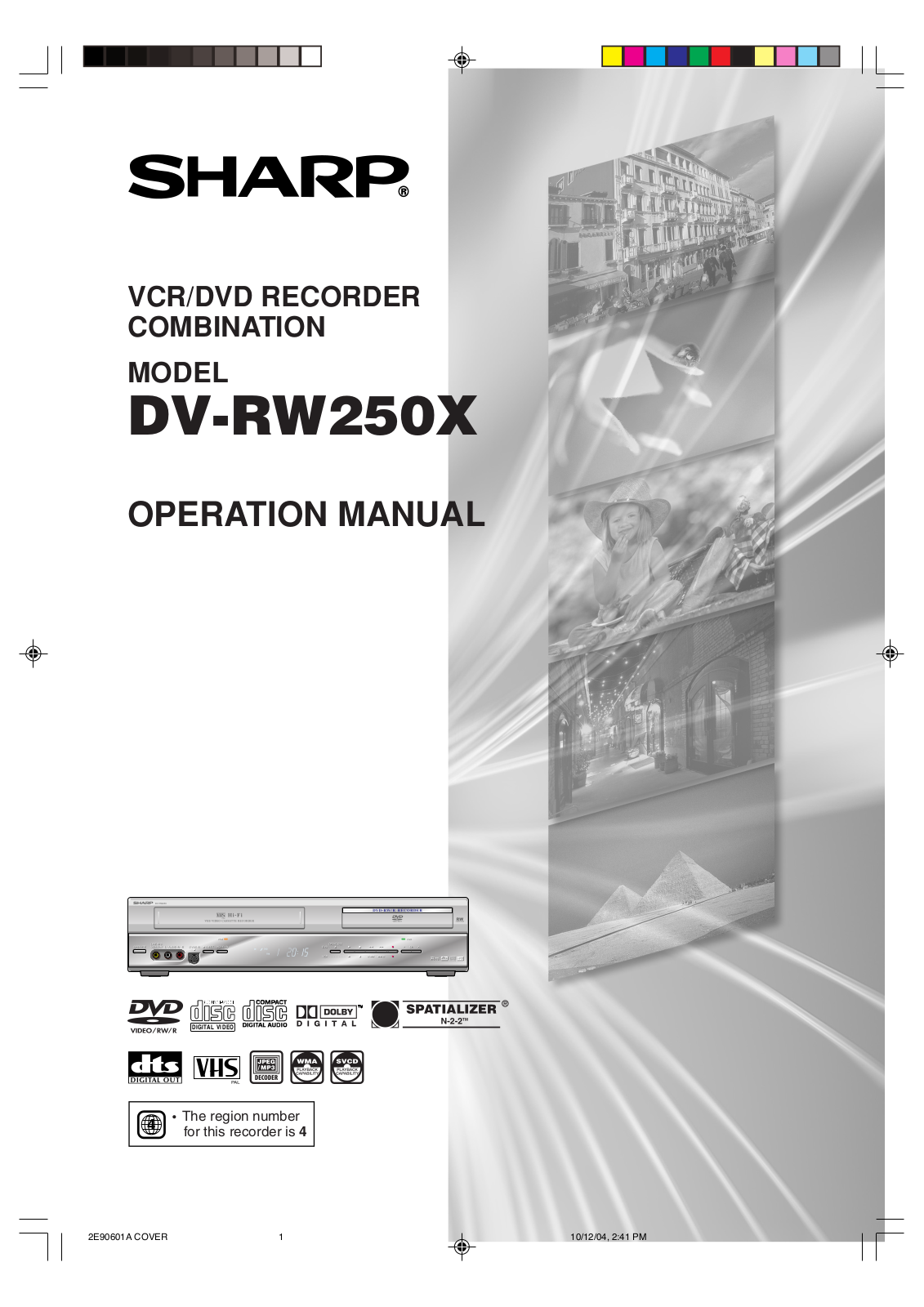 Sharp DV-RW250X Operation Manual