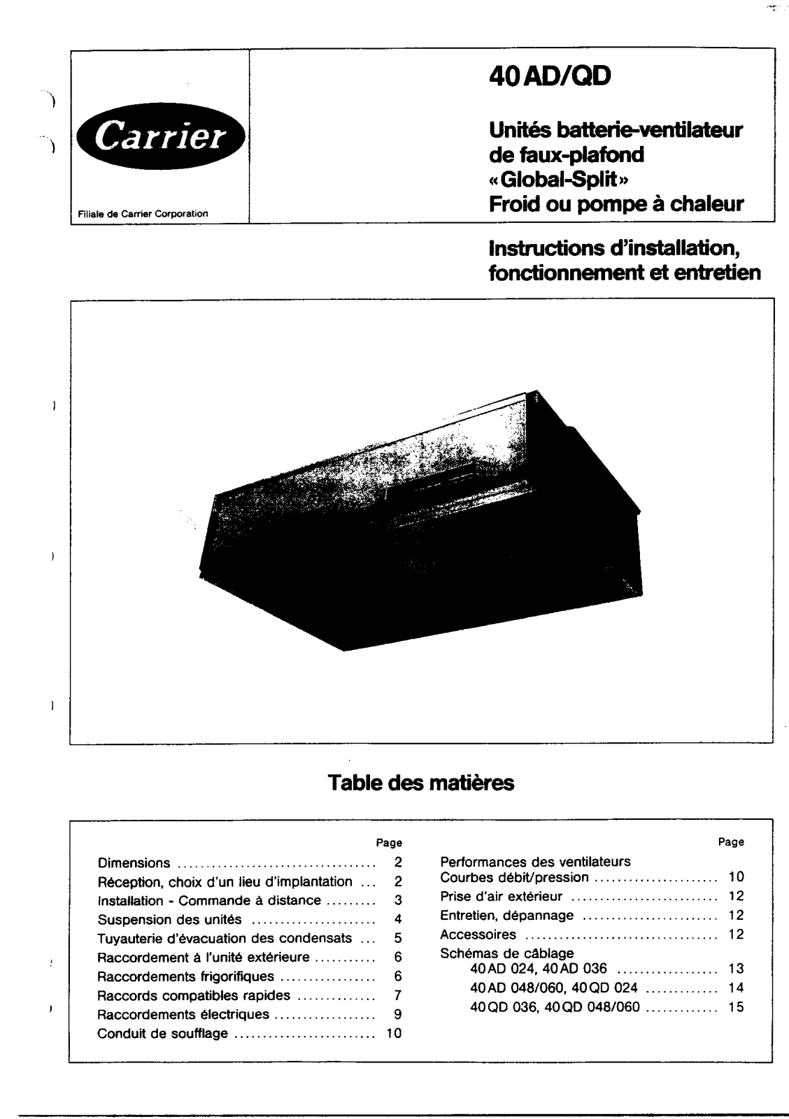 Carrier 40ADIOM User Manual