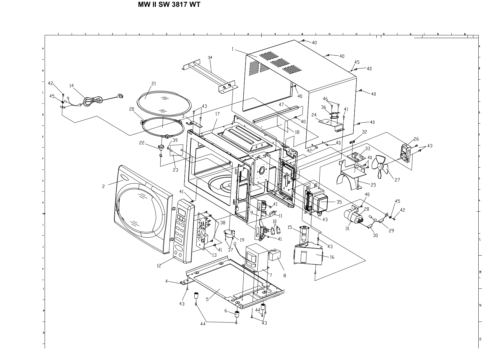 BORK MW II SW 3817 WT Exploded view