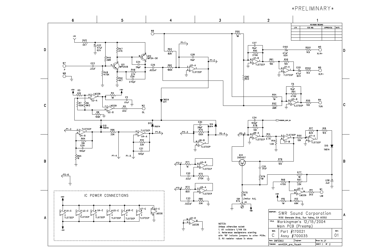 SWR workingmans 15 schematic