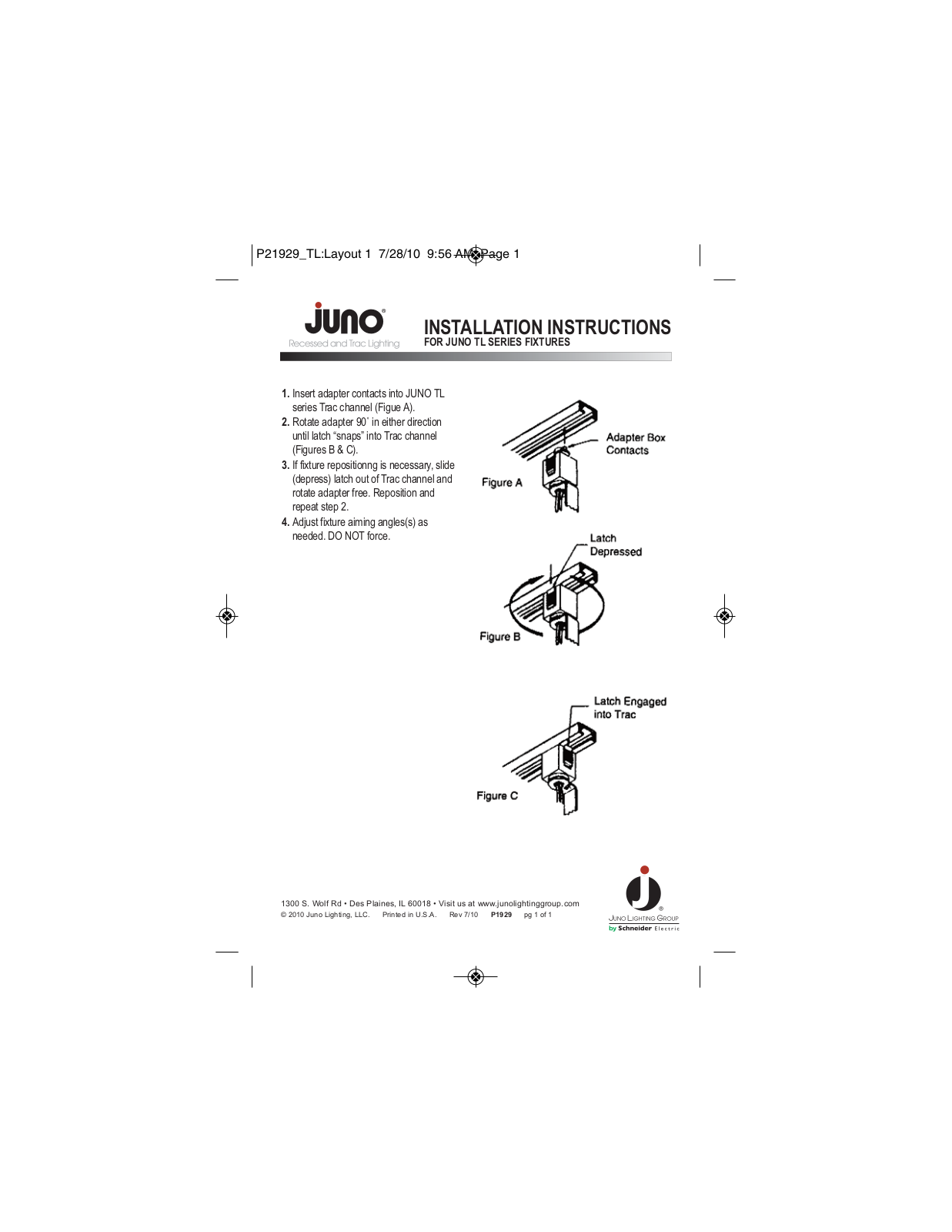 Juno Lighting TL Installation Manual - ManualMachine.com