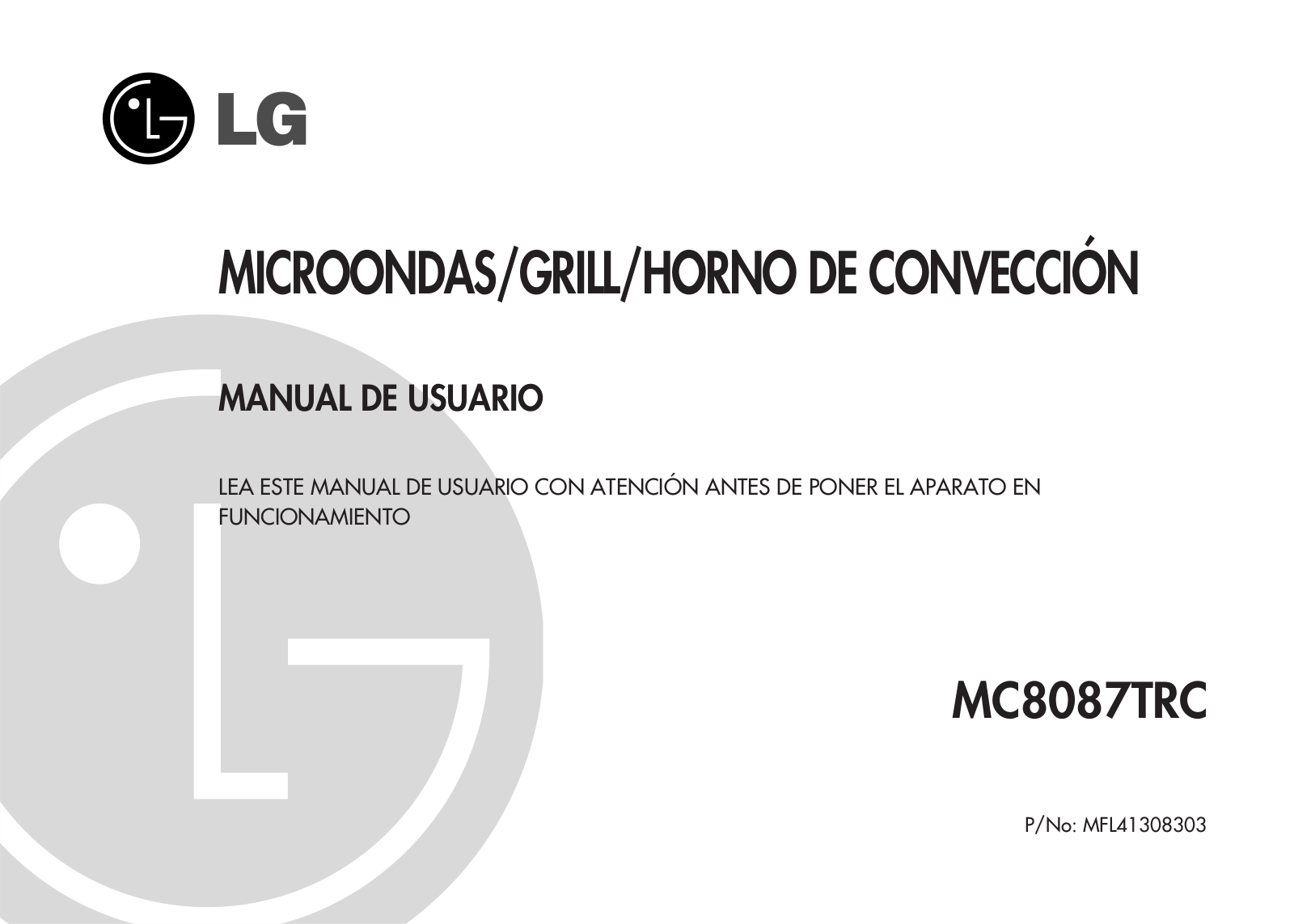 LG MC8087TRC User Manual