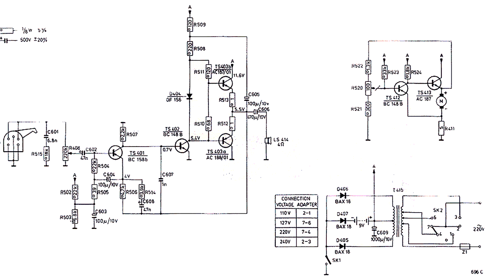 Philips 22GF303 Schematic