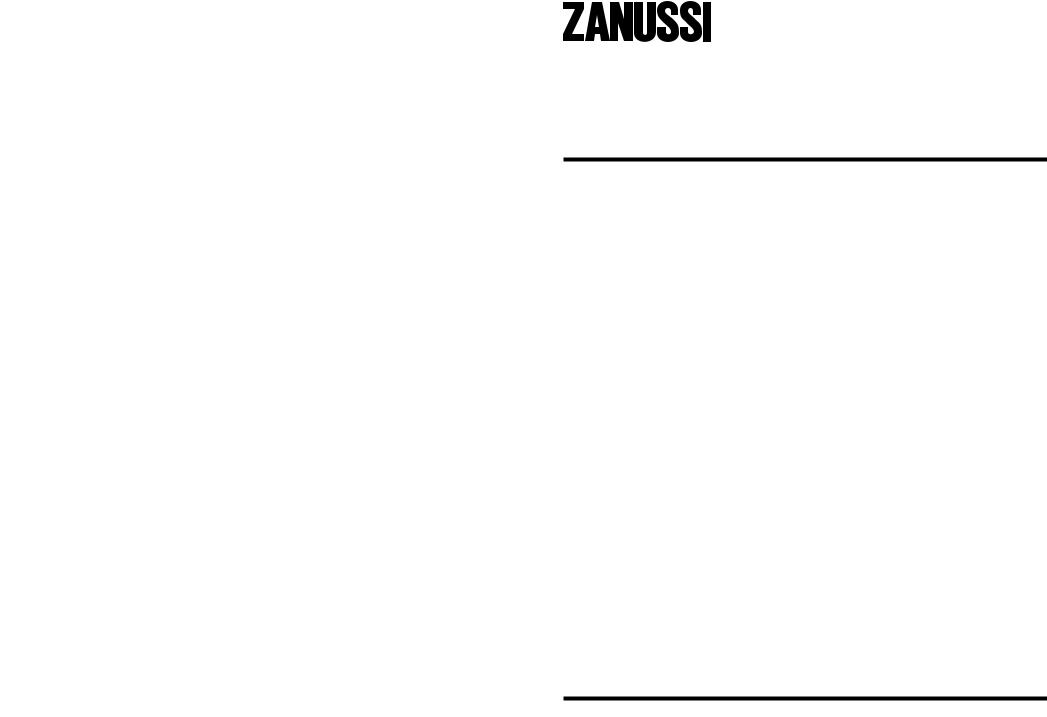 Zanussi ZF205C, Z6210, Z6395, ZOB646X User Manual