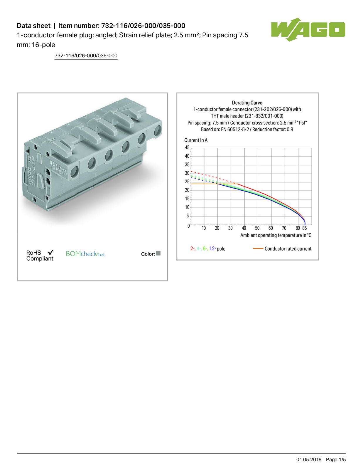 Wago 732-116/026-000/035-000 Data Sheet