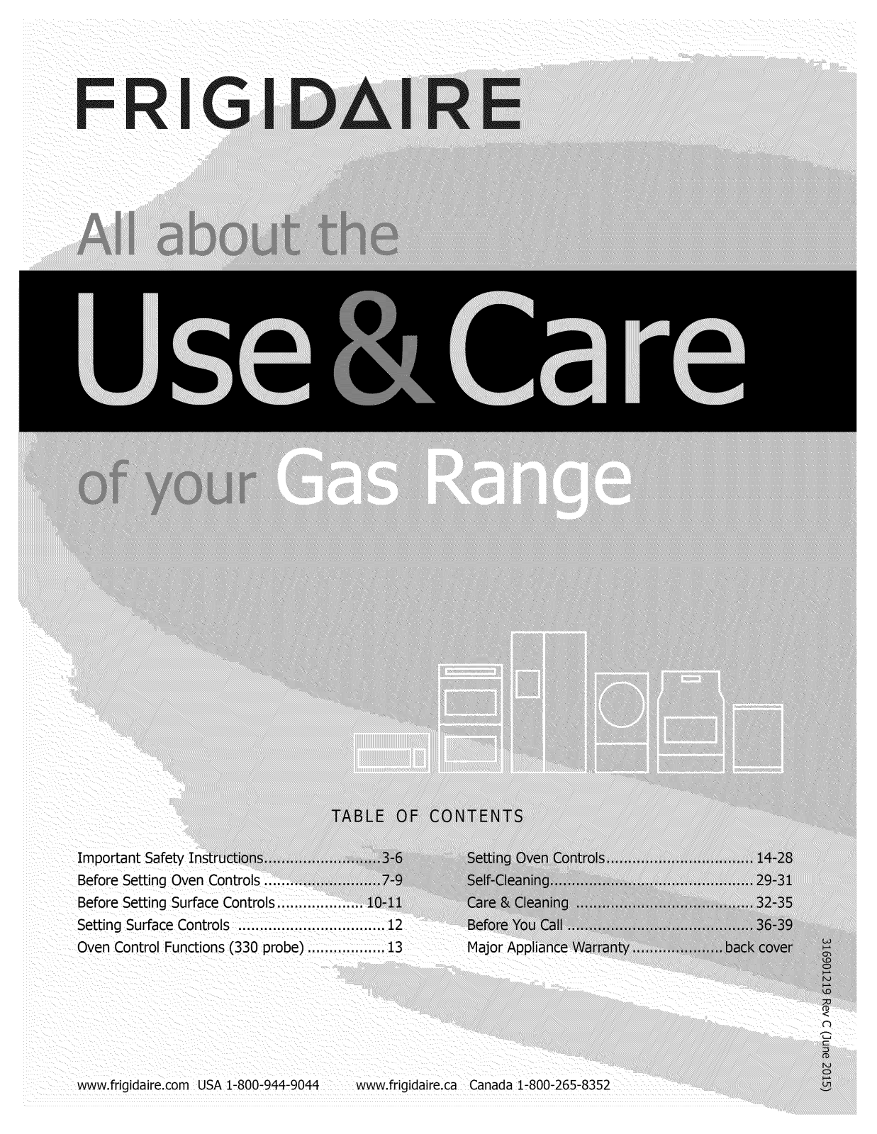 Frigidaire FGGF3032MWD, FGGF3032MWC, FGGF3032MWB, FGGF3032MWA, FGGF3032MFH Owner’s Manual