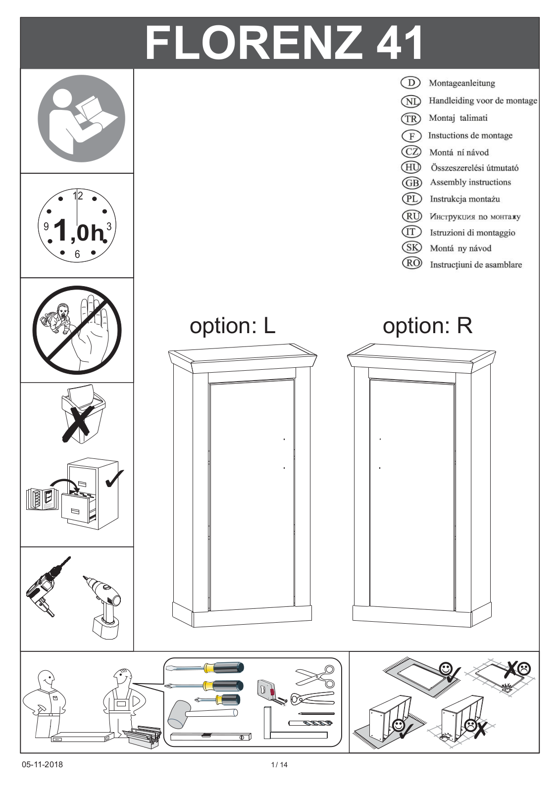 Home affaire Florenz 41 Assembly instructions