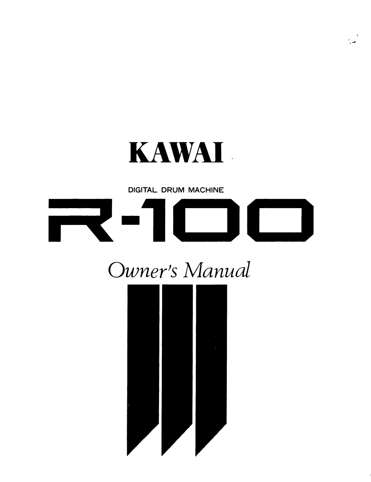 Kawai R100 User Manual