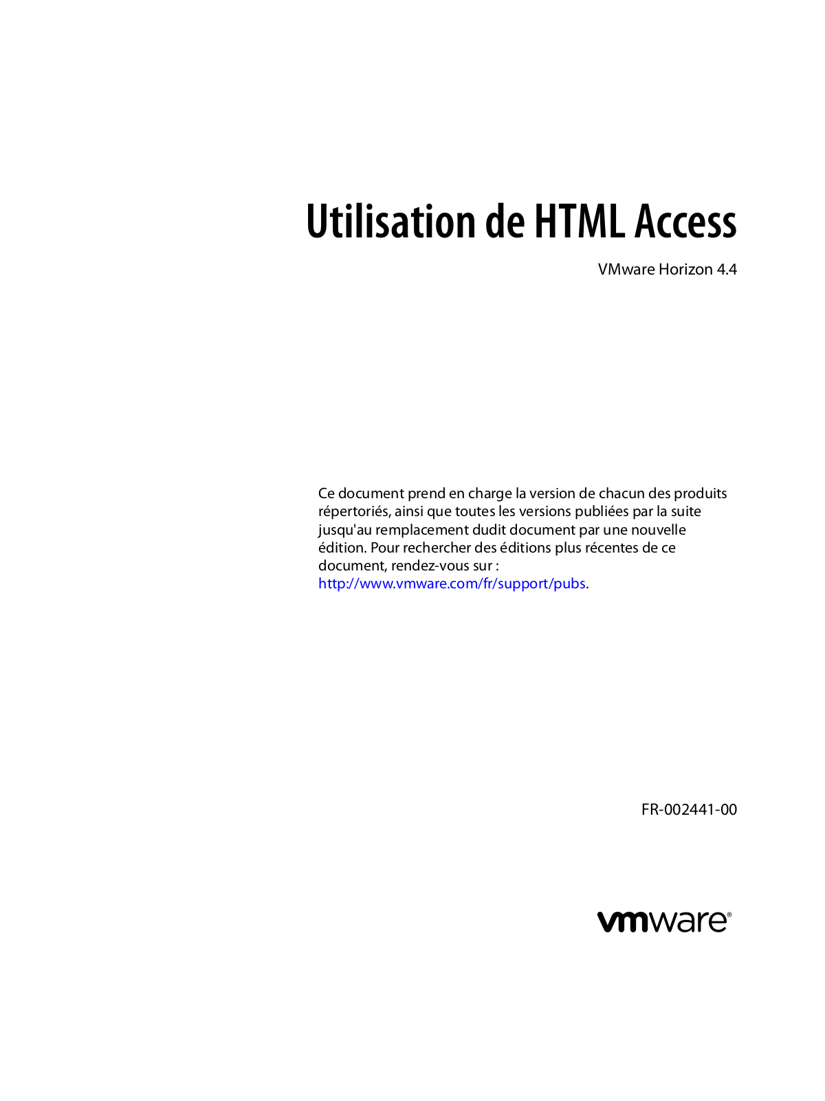 VMWARE Horizon 4.4 User Manual