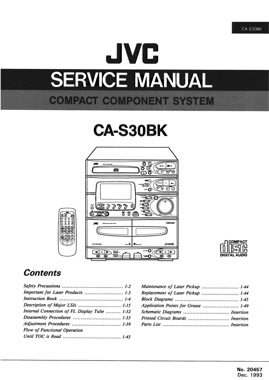 JVC CAS-30-BK Service manual