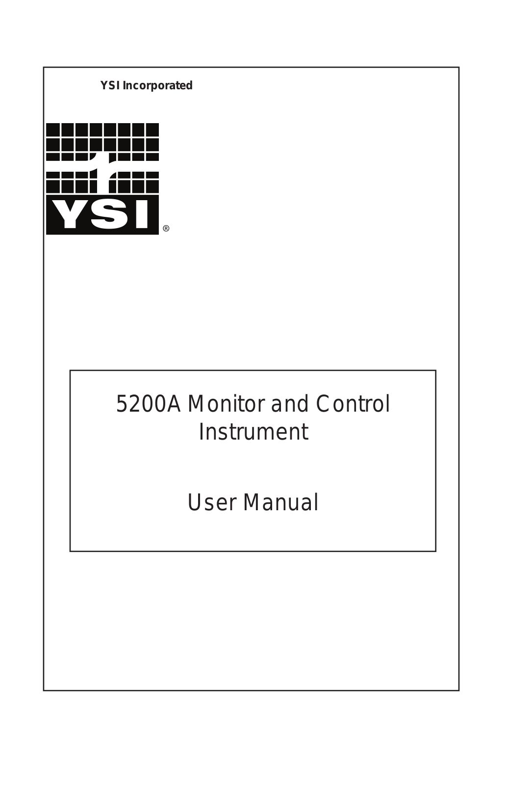 YSI 5200A User Manual