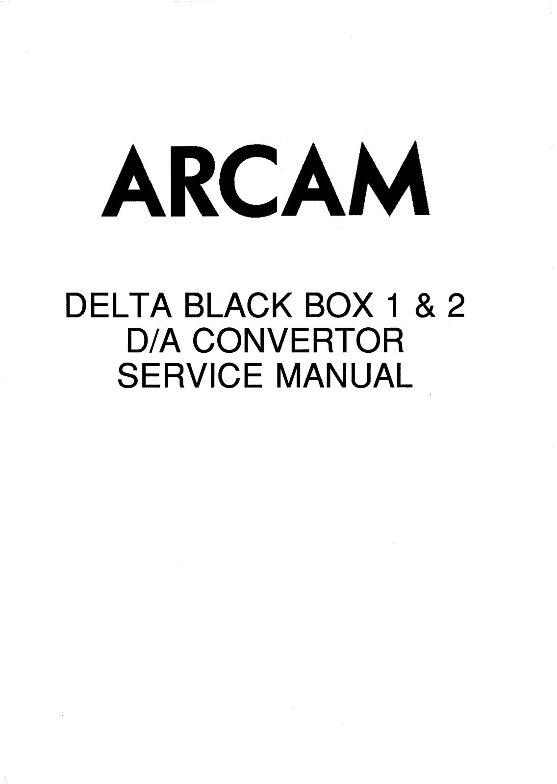 Arcam BlackBox1, BlackBox2 Schematic